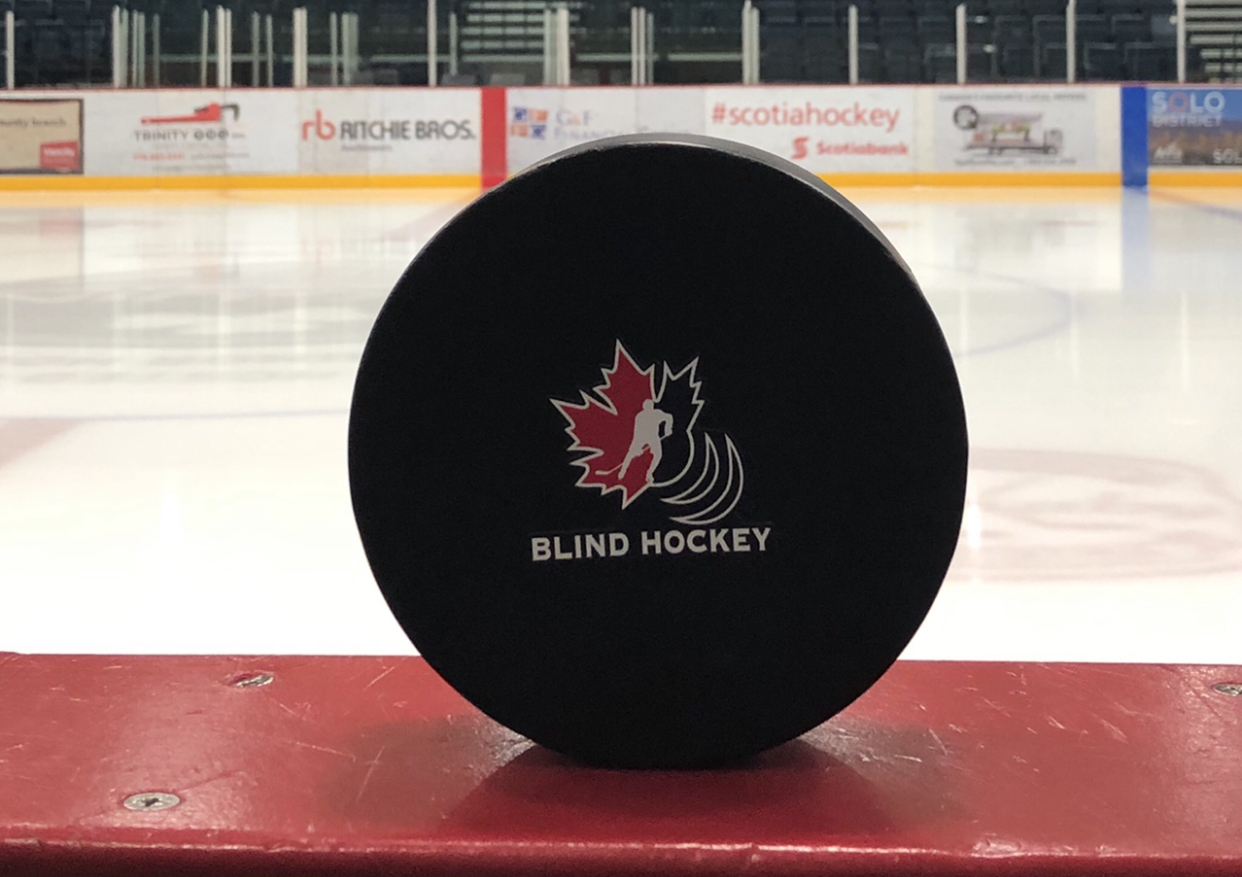 Canadian Blind Hockey Puck