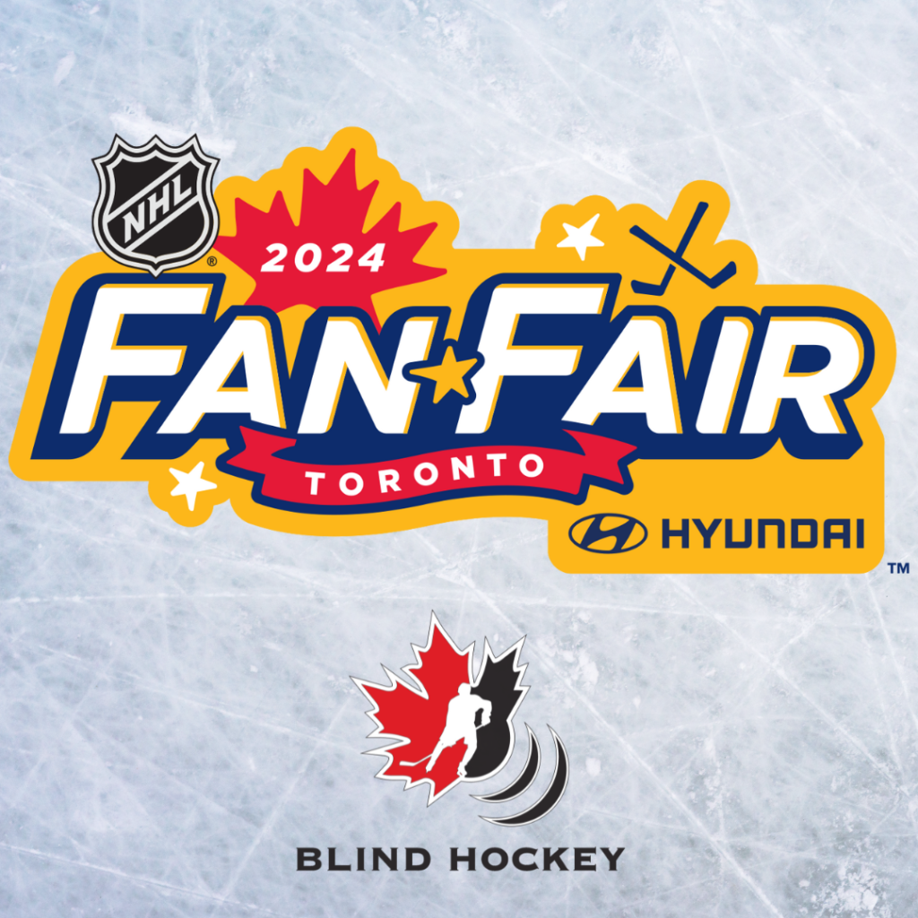 image dit NHL Fan Fair Toronto 2024 avec le logo de Hockey Sonore Canada